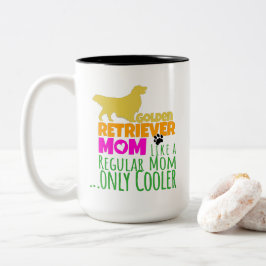 Taza Bicolor Golden Retriever Mom Like Regular Mom Only Cooler