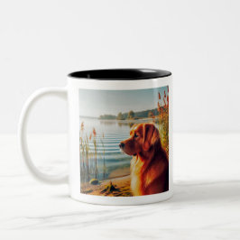 Taza Bicolor Golden Retriever Two Tone Coffee Mug