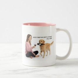 Taza Bicolor Golden Retriever Wine Humor Gift