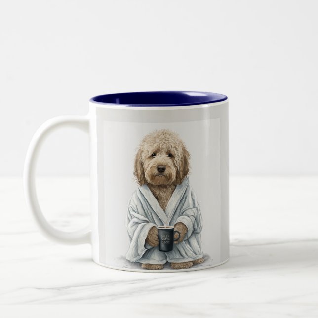 Taza Bicolor Goldendoodle, labradoodle, bernedoodle (Izquierda)