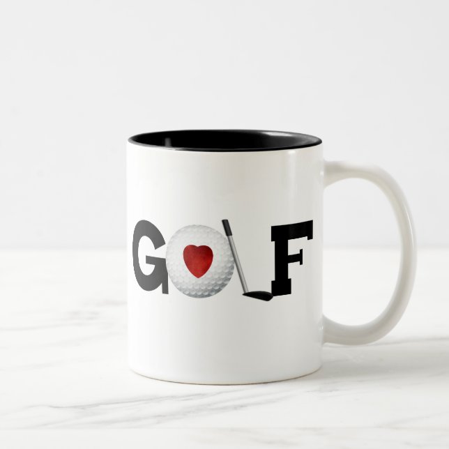 Taza Bicolor Golf con la pelota de golf (Derecha)