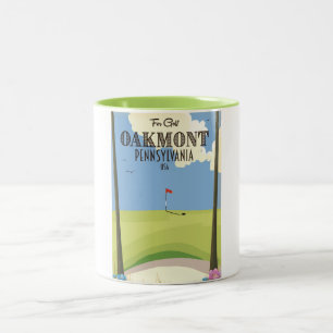 Taza Bicolor Golf de Oakmont Pennsylvania