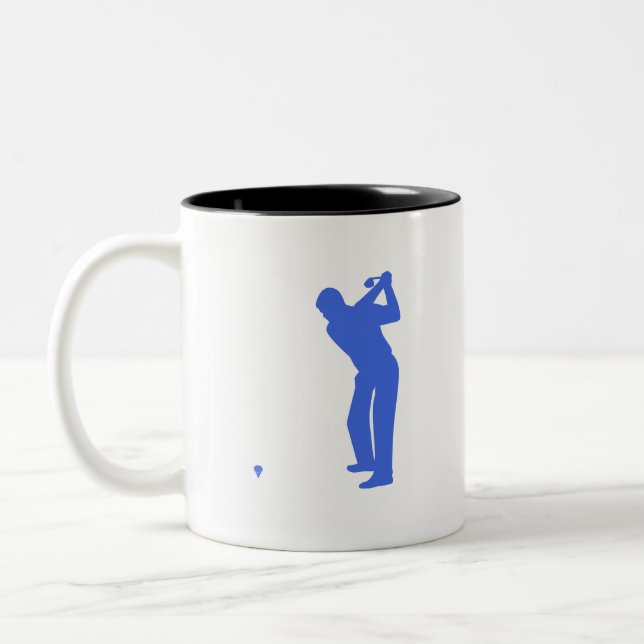 Taza Bicolor Golf del azul real y del blanco (Izquierda)
