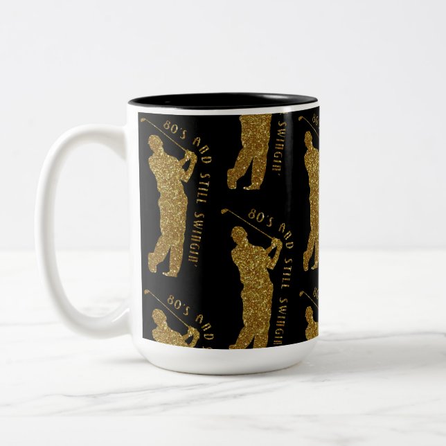 Taza Bicolor Golfistas De 80 A 89 (Izquierda)