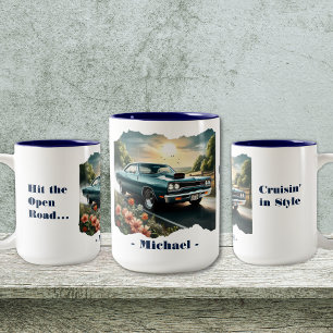 Taza Bicolor Golpear el café callejero