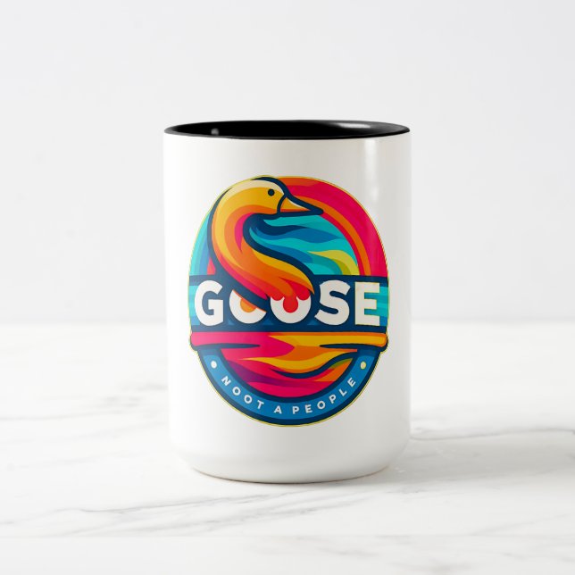 Taza Bicolor Goma de pájaro acuático (Centro)