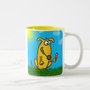 Taza Bicolor Goofy Dog Mug