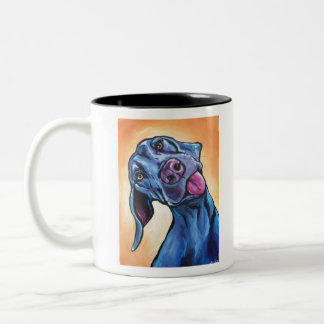 Taza Bicolor Goofy Weimaraner