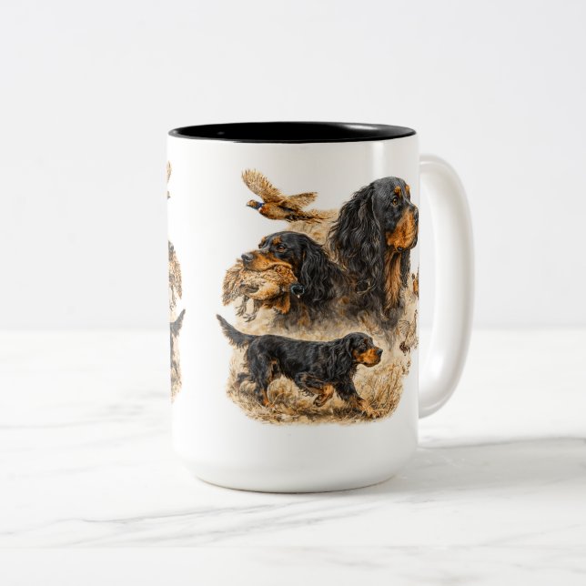 Taza Bicolor Gordon Setter (Anverso derecho)