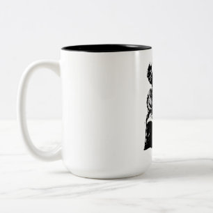 Taza Bicolor Gorra de camionero con parche gráfico de hexágono