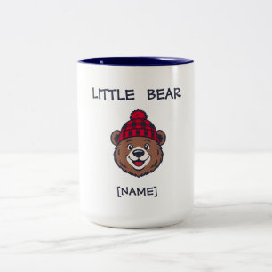 Taza Bicolor Gorra de cuadros rústica con nombre personalizado