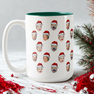 Taza Bicolor Gorra de Santa Cara de Familia Personalizada 4 Fot