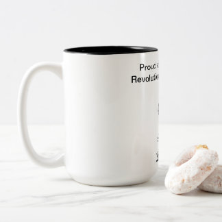 Taza Bicolor Gorra veterano de guerra revolucionaria con café d