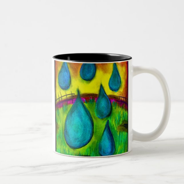 Taza Bicolor Gotas de lluvia (Derecha)