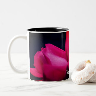Taza Bicolor Gotas rosebudas rojas personalizadas