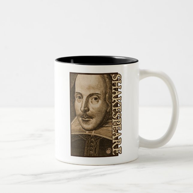 Taza Bicolor Grabados de Shakespeare Droeshout (Derecha)