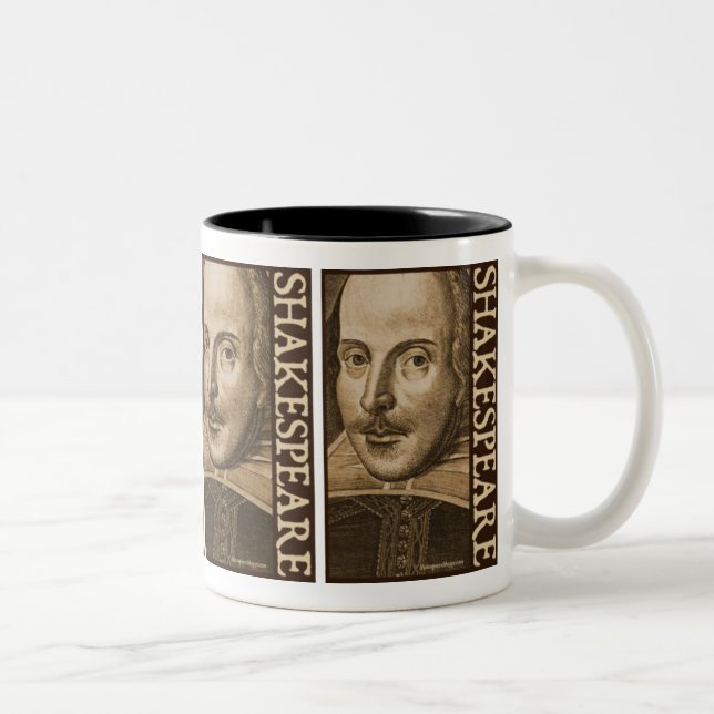 Taza Bicolor Grabados de Shakespeare Droeshout (Derecha)