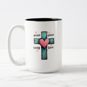 Taza Bicolor Grace gana cada vez que la cruz rusa