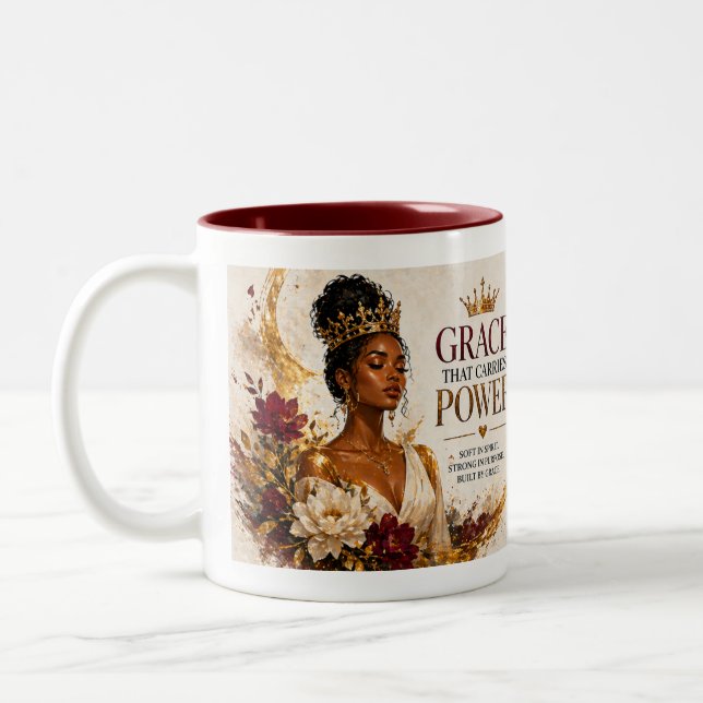 Taza Bicolor Gracia que lleva poder (Izquierda)