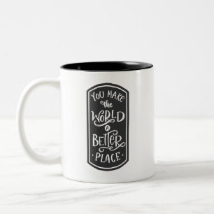 Taza Bicolor Gracias Apreciación Gentileza de regalo