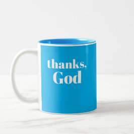 Taza Bicolor Gracias, Dios / Gracias, Universo