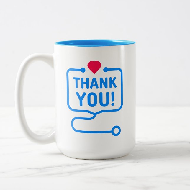 Taza Bicolor Gracias| Estetoscopio cardíaco (Izquierda)