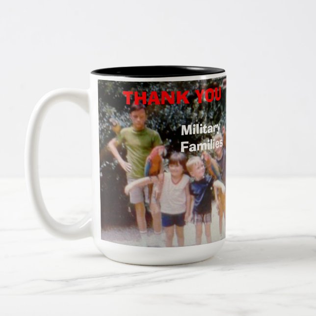 TAZA BICOLOR GRACIAS FAMILIAS MILITARES (Izquierda)