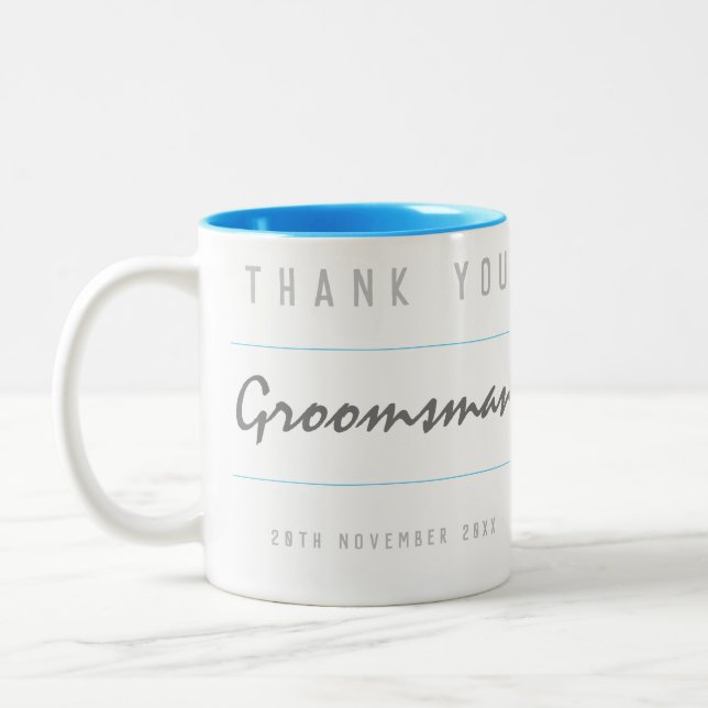 Taza Bicolor Gracias Groomsman (Izquierda)