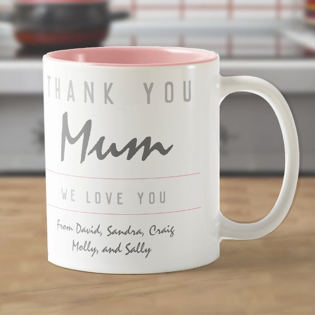 Taza Bicolor Gracias Mamá. Te Amamos. Madre (Subido por el creador)