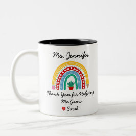 Taza Bicolor Gracias por ayudarme a aumentar el aprecio del pro