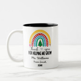 Taza Bicolor Gracias por ayudarme a aumentar el aprecio del pro