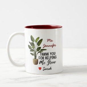 Taza Bicolor Gracias por ayudarme a aumentar el aprecio del pro