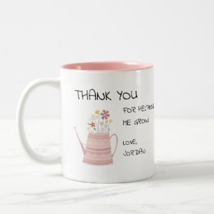 Taza Bicolor Gracias por ayudarme a crecer