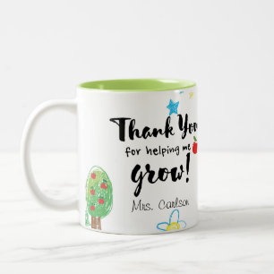 Taza Bicolor Gracias por ayudarme a crecer regalo de agradecimi