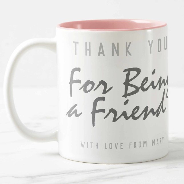 Taza Bicolor Gracias por ser amigo (Subido por el creador)