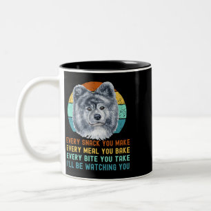 Taza Bicolor Graciosa Akita Inu o Perro Kuma Inu Cada Snack y