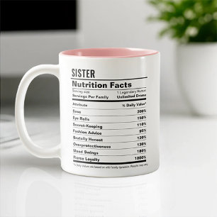 Taza Bicolor Graciosa Apreciación de Hermanas Minimalista Blanc