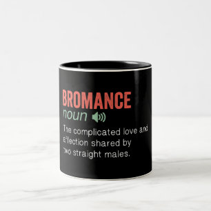 Taza Bicolor Graciosa definición de Bromance de café de dos ton