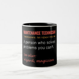 Taza Bicolor Graciosa definición de técnico de mantenimiento