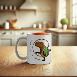 Taza Bicolor Graciosa gimnasta rítmica Capybara Hoop Personaliz