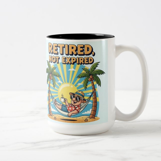 Taza Bicolor ☕ Graciosa Retirement Mug | Adiós Tensión, Hola Pe (Derecha)