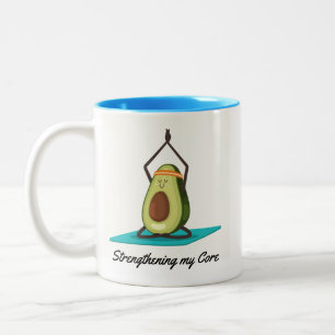 Taza Bicolor Gracioso aguacate yoga