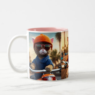 Taza Bicolor Gracioso café Cat Mug