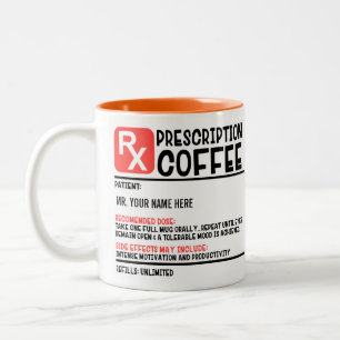 Taza Bicolor Gracioso café con receta