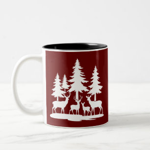 Taza Bicolor Gracioso Camping de Senderismo de verano en un pin