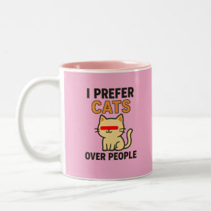 Taza Bicolor Gracioso Cat Lover