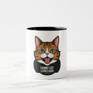 Taza Bicolor Gracioso Cat Mug