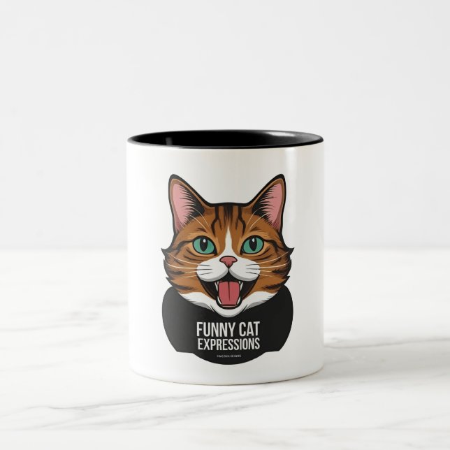 Taza Bicolor Gracioso Cat Mug (Centro)