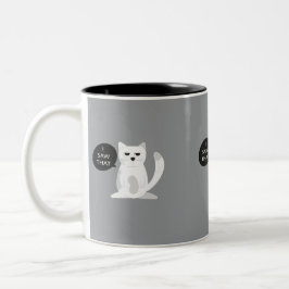 Taza Bicolor Gracioso Cat Mug | "Vi Eso", Regalo De Sarcastic K