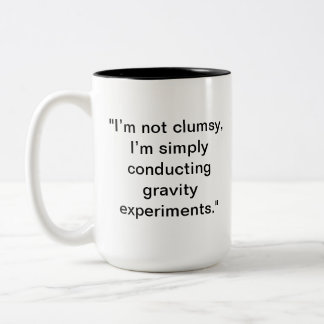 Taza Bicolor Gracioso Clumsy Mug | Regalo de nombre personaliza